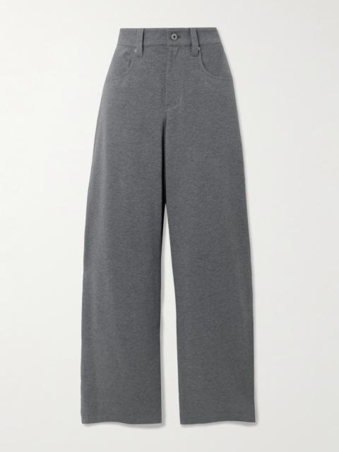 Brunello Cucinelli Cotton-blend Jersey Wide-leg Pants