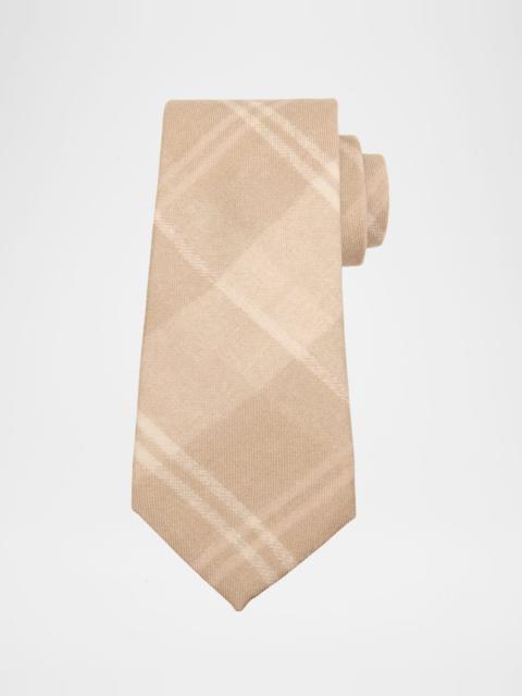 Ralph Lauren Plaid Cashmere-Silk Tie