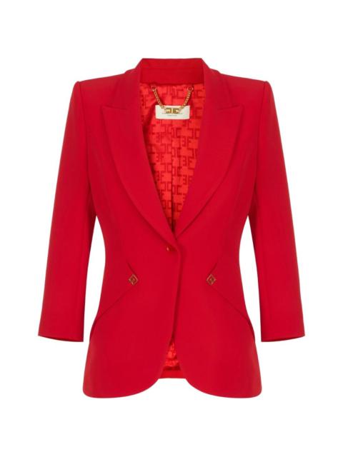 ELISABETTA FRANCHI jacket made of lightweight crêpe fabric and satin