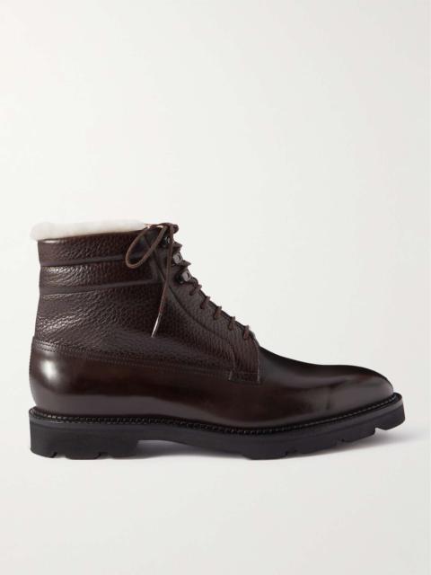 John Lobb Alder Shearling-Lined Leather Boots