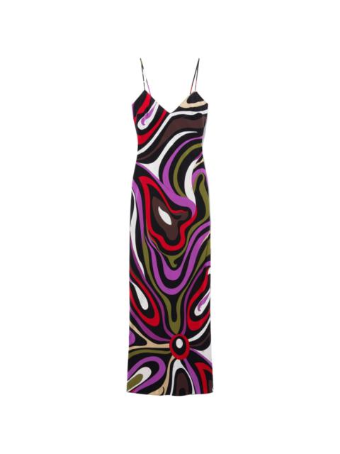 PUCCI Marmo-print silk maxi dress