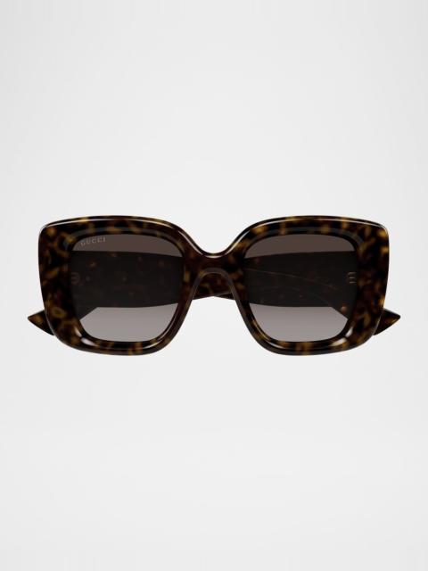 GUCCI GG Bag 50mm Acetate Butterfly Sunglasses
