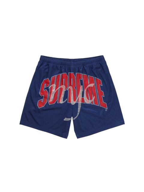 Supreme Supreme 'Rhinestone' Mesh Shorts (Navy) SS26