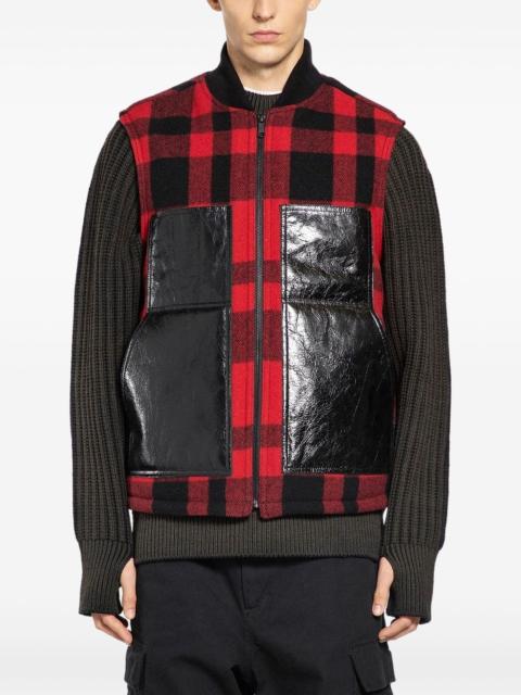 Junya Watanabe MAN checked panelled vest