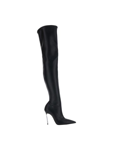 CASADEI 'superblade' Black Over-the-knee Boots With Stiletto Heels In Leather Woman