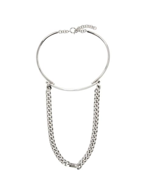 MM6 Maison Margiela Silver Mixed Chain Necklace