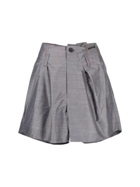 Kolor asymmetric-design relaxed shorts