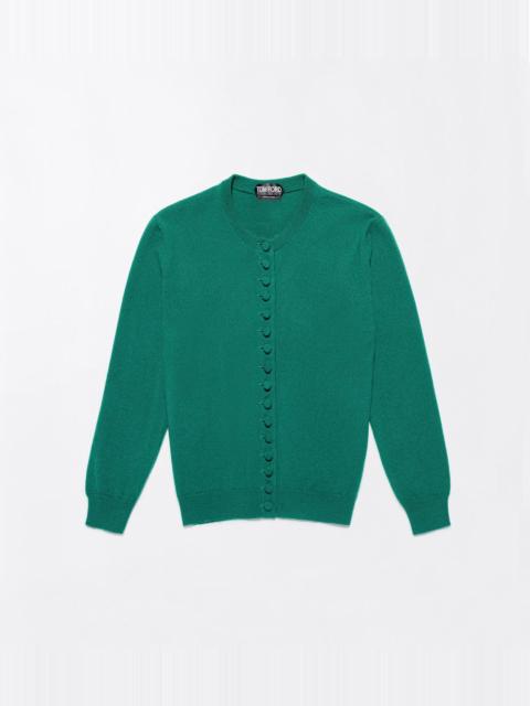 TOM FORD VINTAGE WASHED CASHMERE CREWNECK CARDIGAN