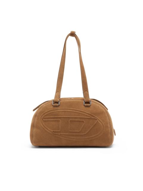 Diesel 1DR DOME-SUEDE SHOULDER BAG WITH OVAL D LOGO