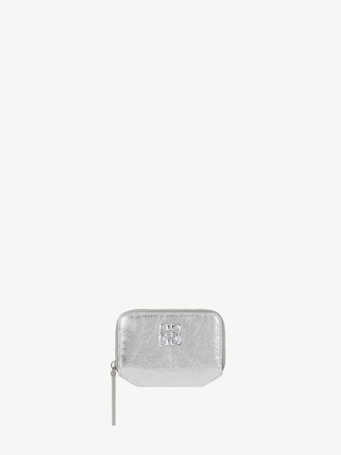 Givenchy 4G LIQUID ZIPPED WALLET IN LAMINATED LEATHER