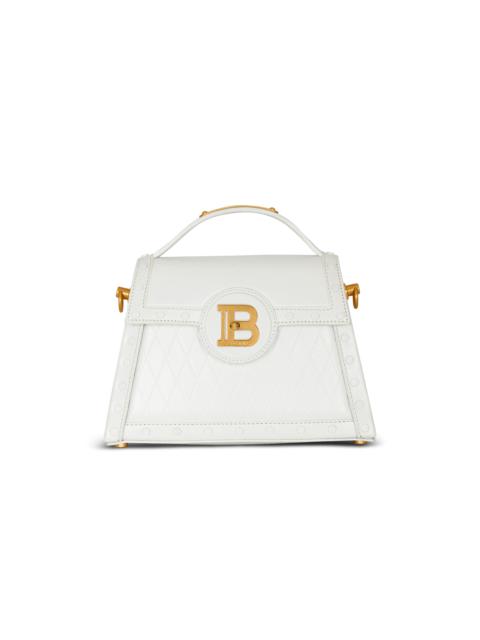 Balmain B-Buzz Dynasty bag in grid-embossed calfskin