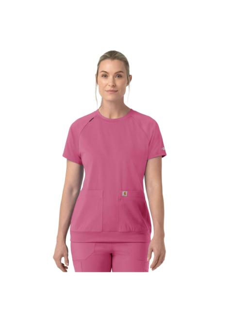Carhartt Women's Force Cross-Flex Knit Crew Neck Scrub Top