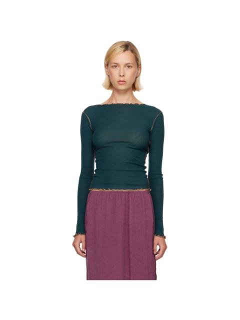 BASERANGE Green Vein Long Sleeve T-shirt