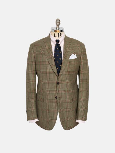 J. PRESS MADE-IN-CANADA OLIVE MULTI PLAID SPORT COAT