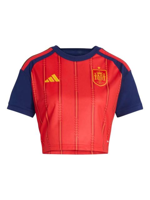 adidas (WMNS) adidas Spain 26 Home Cropped Jersey Asia Sizing 'Vivid Red' KE8079