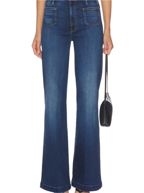 MOTHER Lil Petite Hustler Roller Patch Pocket Sneak Jeans