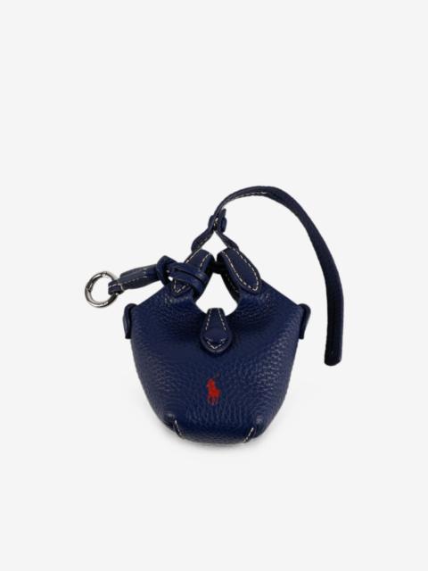 Polo Ralph Lauren logo-embroidered pebbled leather keyring
