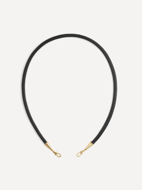MARIE LICHTENBERG 18ct Gold Lasso Leather Necklace