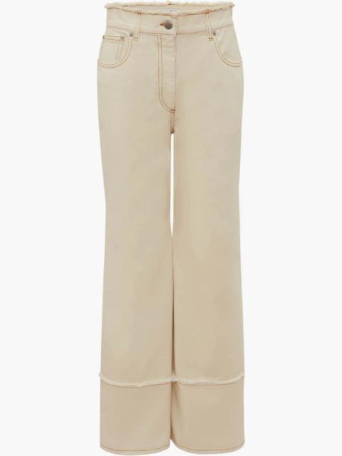 JW Anderson FLARED RAW EDGE JEANS