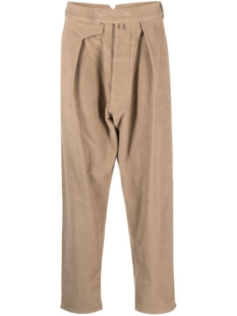 Moschino pleat-detail cotton straight trousers