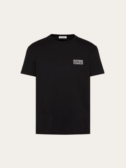 Valentino COTTON T-SHIRT WITH VLTN TAG