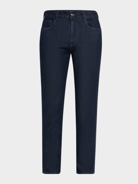 Canali Men's Dark-Wash Soft Touch Denim Jeans