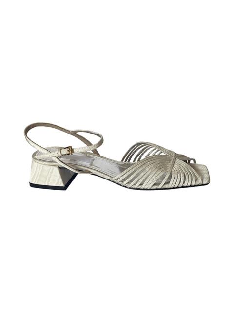 Suzanne Rae moire low 70s sandal