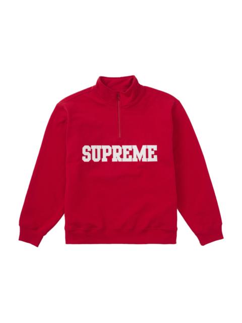 Supreme Supreme Collegiate Half Zip Pullover Red