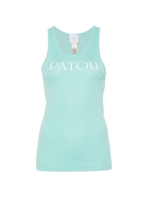 PATOU logo-print cotton top