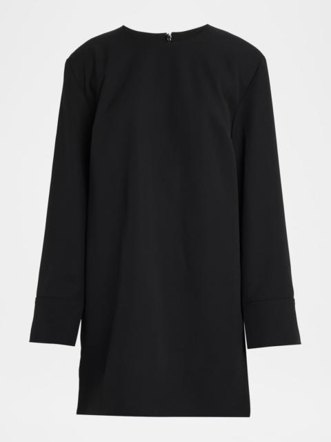 GANNI Twill Cape Dress
