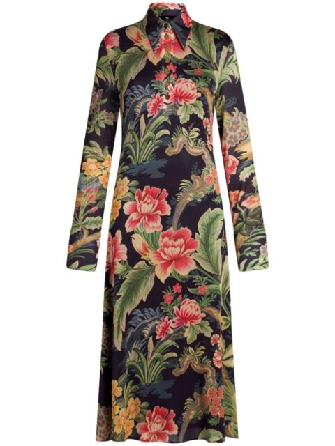 Etro Cons floral-print midi dress