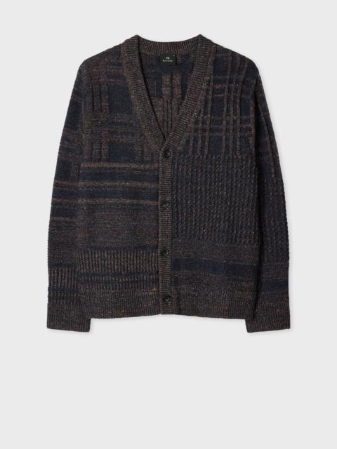 Paul Smith Navy 'Patchwork' Cotton-Blend Cardigan
