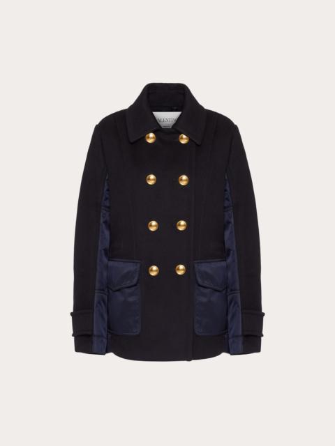 Valentino COMPACT DRAP PEA COAT