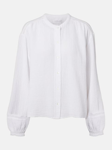 velvet Taria cotton muslin shirt