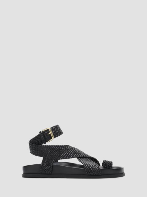 A.EMERY A. Emery Women's Jalen Woven Leather Sandals - Black Woven