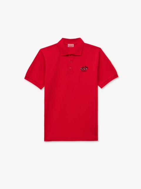 KENZO 'KENZO Sounds' embroidered slim polo in cotton