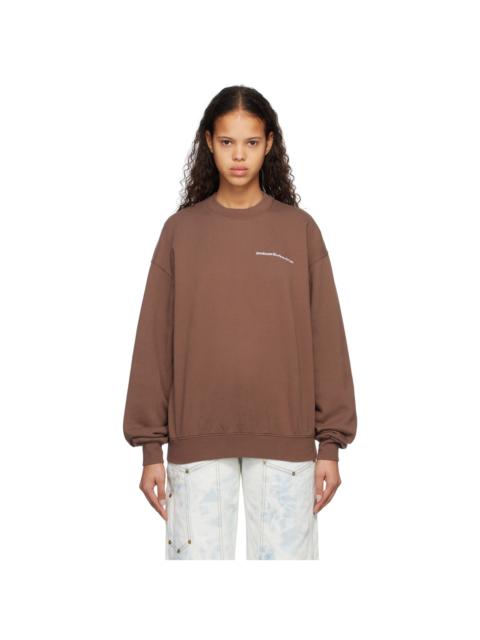 Stockholm Surfboard Club Brown Embroidered Sweatshirt