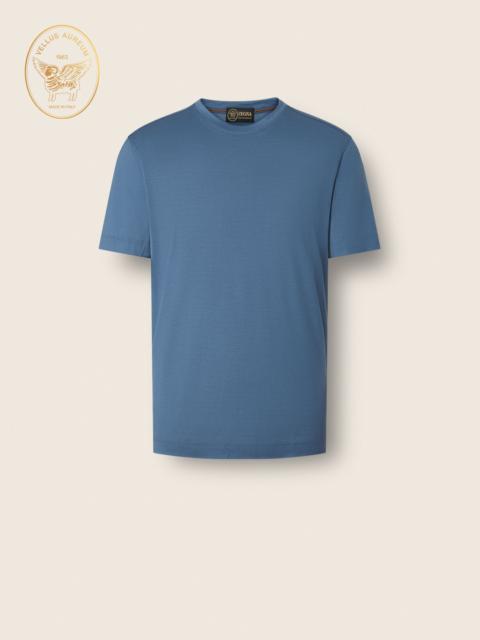 ZEGNA LIGHT BLUE VELLUS AUREUM T-SHIRT