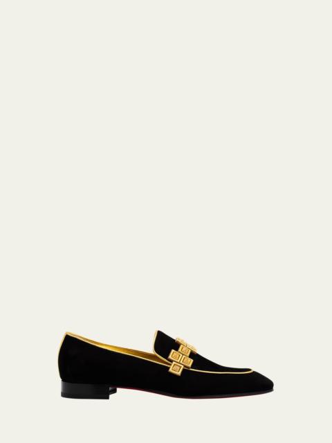 Christian Louboutin Men's Night On The Gange Diwali Velvet Loafers