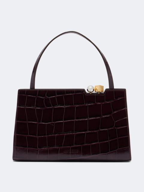 JACQUEMUS Salon croc-effect leather shoulder bag