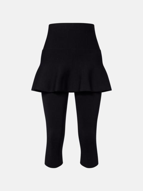Alaïa Cropped peplum leggings