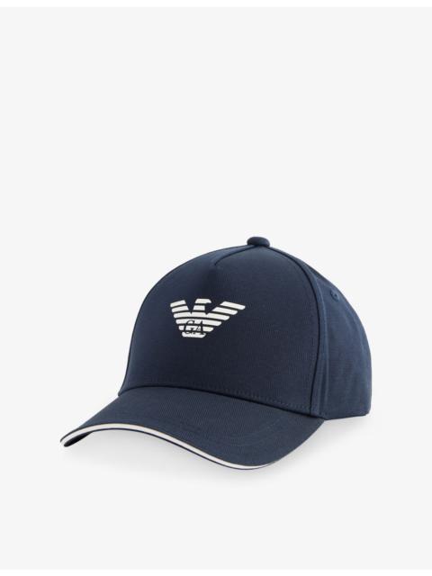 EMPORIO ARMANI Logo-Patch Cotton Baseball Hat