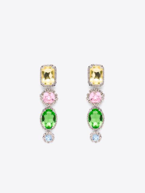 AREA CRYSTAL GEMSTONE DROP EARRINGS