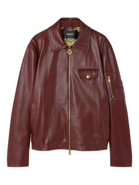 VERSACE biker-style leather jacket