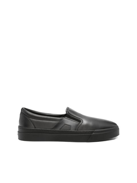Santoni leather loafers