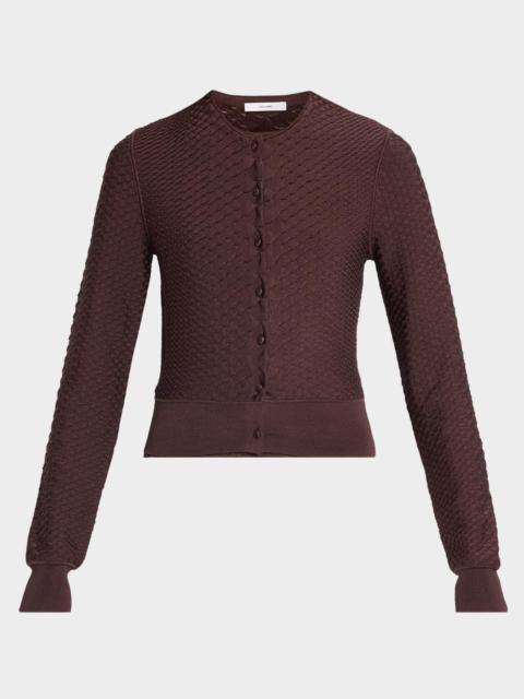 ADAM LIPPES Worth Viscose Knit Cardigan