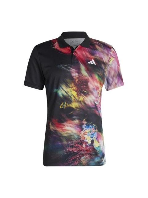 adidas adidas Melbourne Tennis HEAT.RDY FreeLift Polo Shirt 'Black Multicolor' HT7215