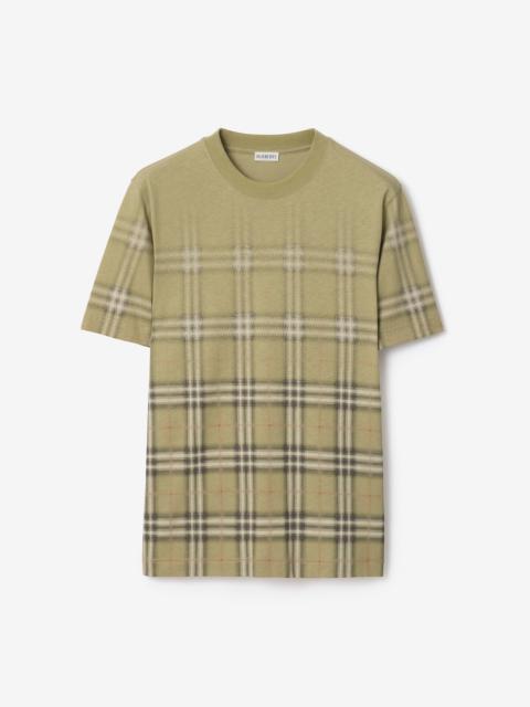 Burberry Gradient Check Cotton T-shirt