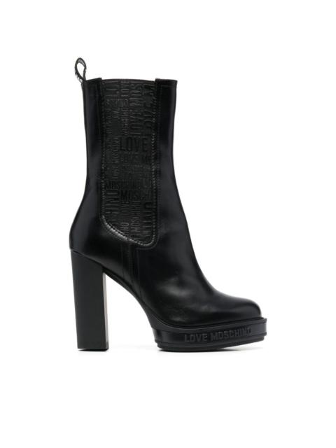 Moschino 110mm platform ankle boots