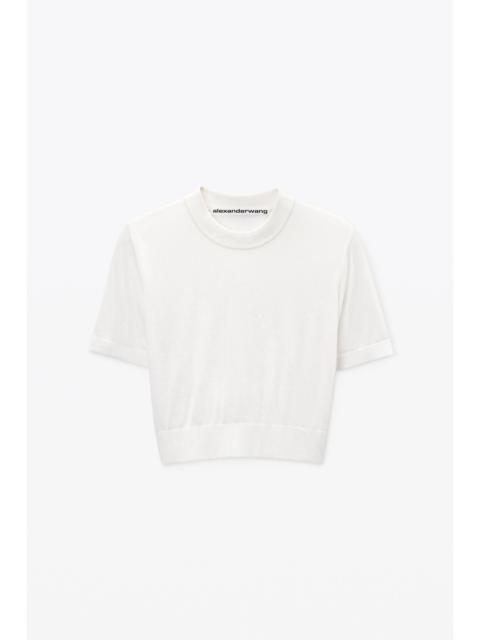 Alexander Wang clear bead hotfix crewneck tee